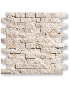 Ivory Travertine Split Face Mosaic