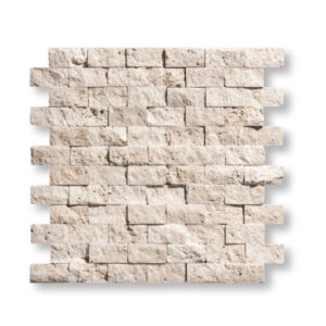 Ivory Travertine Split Face Mosaic