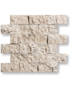 Ivory Travertine Split Face Mosaic