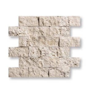 Ivory Travertine Split Face Mosaic