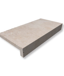 Ivory Travertine Tumbled Pool Coping Remodel Modern